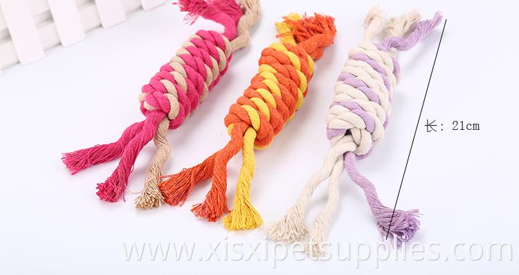 factory sell candy cotton rope chew pet toy for dog